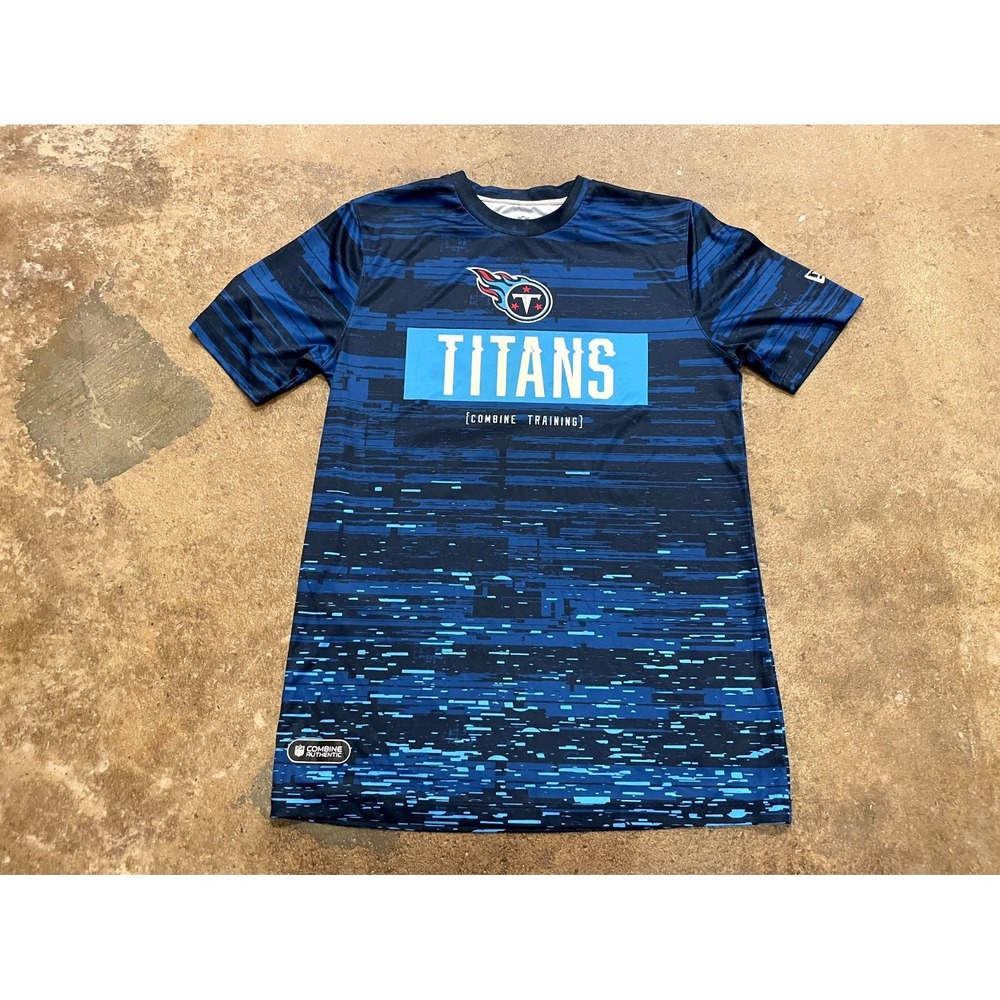 Tennessee Titans Shirt Mens Small Blue New Era Football NFL Combine Training‎